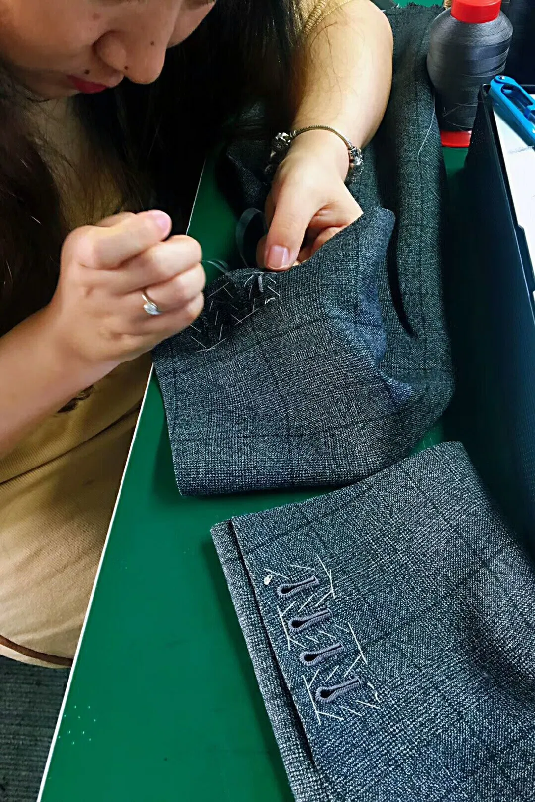 Mens 3 Piece Plaid Suit Set Modern Fit Jacket Tux Blazer