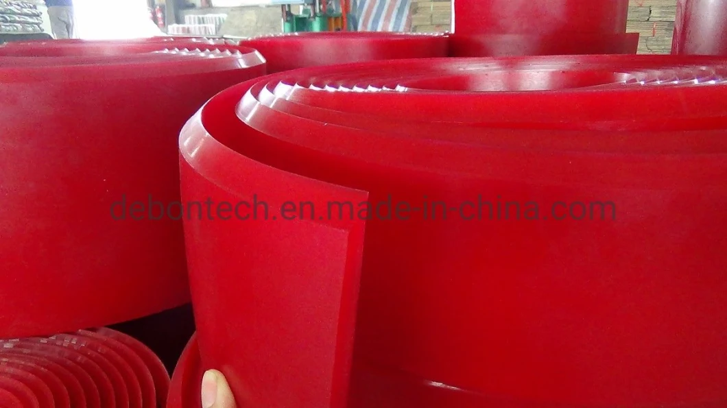 Polyurethane Conveyor Skirting Red PU Skirt Manufacturer