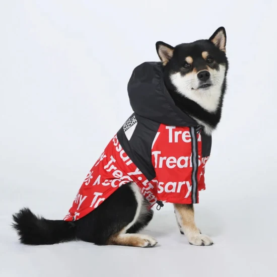 ファッショナブルなPUレザーとコットンのデザインの服、ジッパー付き、ペットに合わせて暖かい冬の犬用
