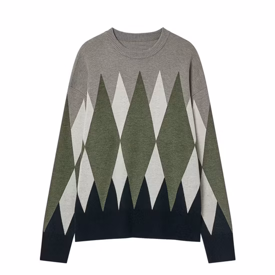 メンズニットラウンドネック長袖衣服